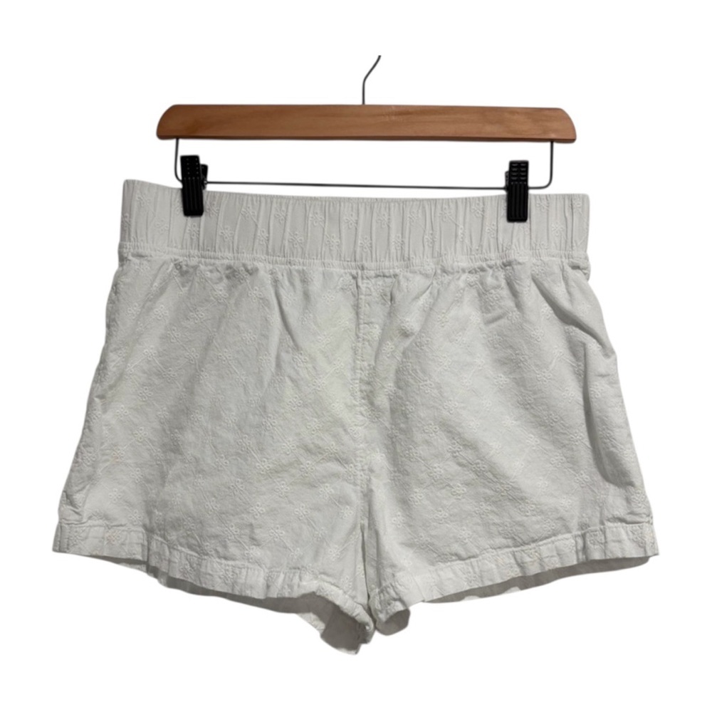 2/$25 American Eagle Classic White Women's Eyelet Pattern Lounge Shorts